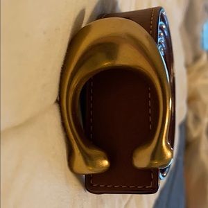 Authentic two tone reversible coach belt